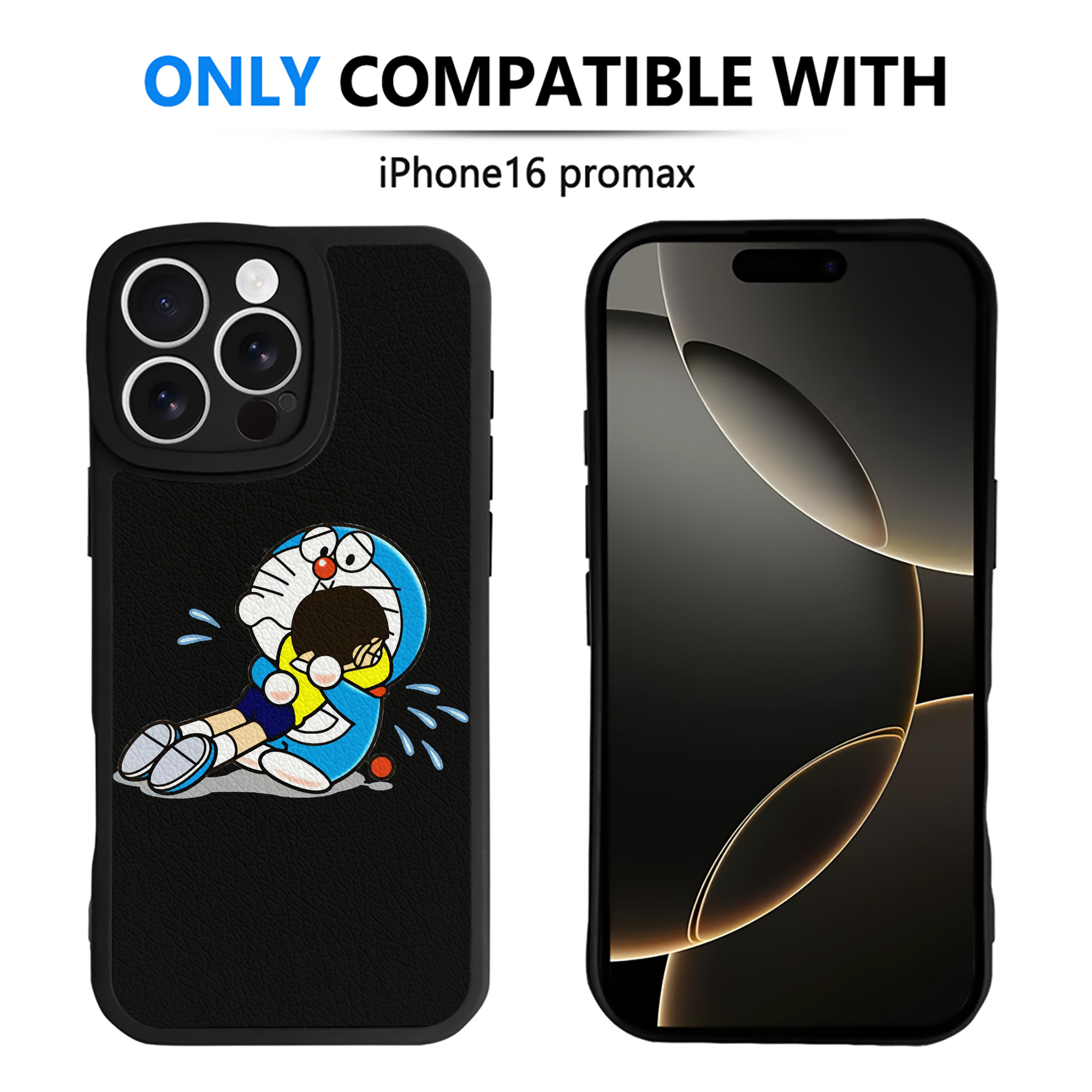 （画像用） ドラえもん Doraemon 【iPhone 16シリーズ対応】シリコンスマホケース（レザー調） 材質：シリコン